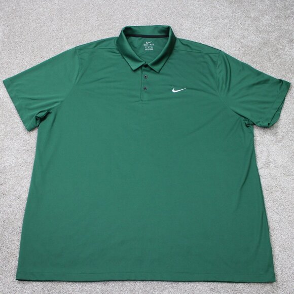 Nike Other - Nike Polo Shirt Mens 4XLT XXXXL-Tall Green Dri-Fit 100% Polyester Short Sleeve